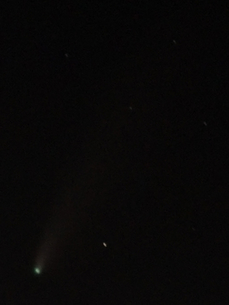 A photo I took of comet NEOWISE from the city of Diamond Bar in California...on the night of July 18, 2020. A photo I took of comet NEOWISE from the city of Diamond Bar in California...on the night of July 18, 2020.