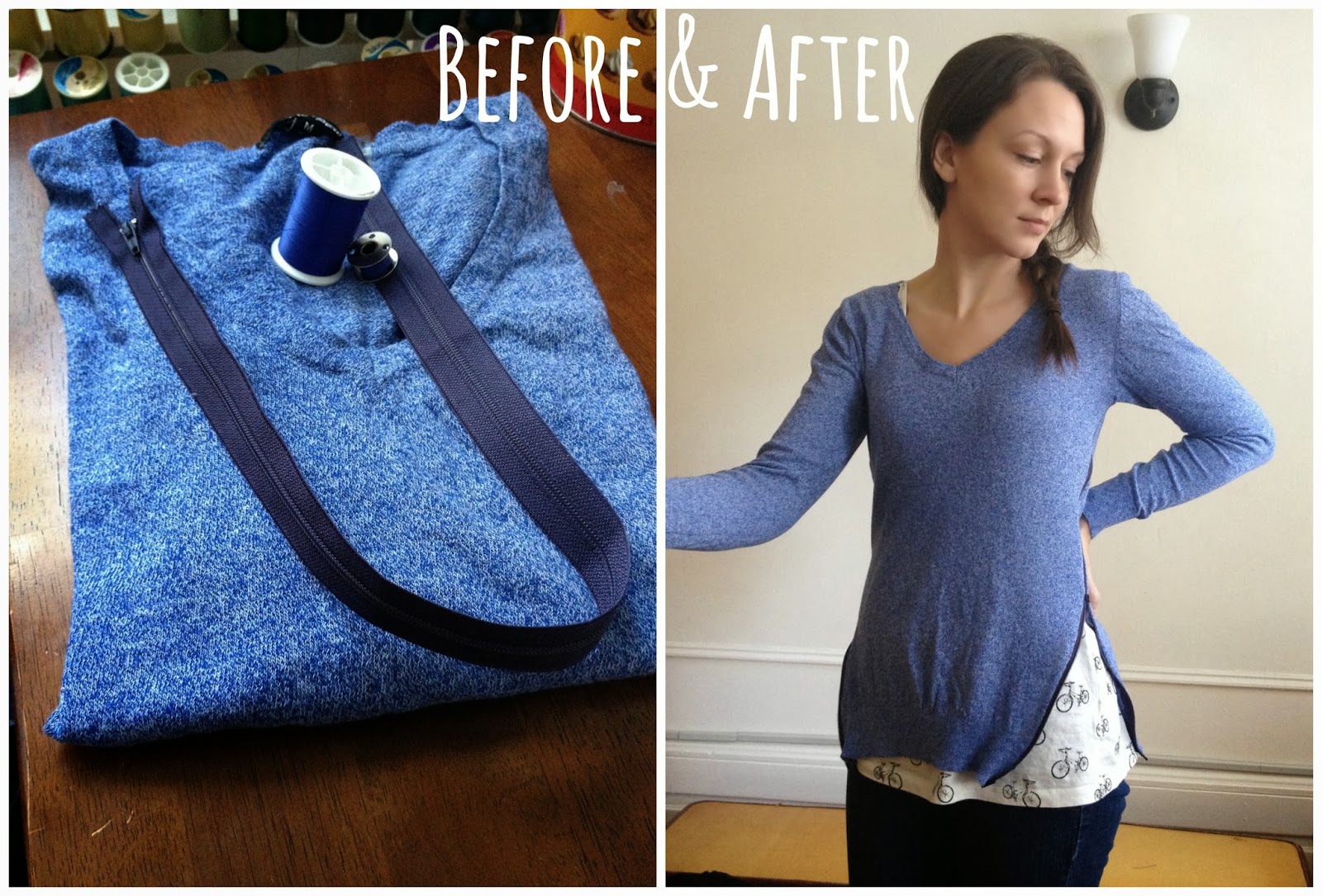 Refashion Coop Zippered Sweater