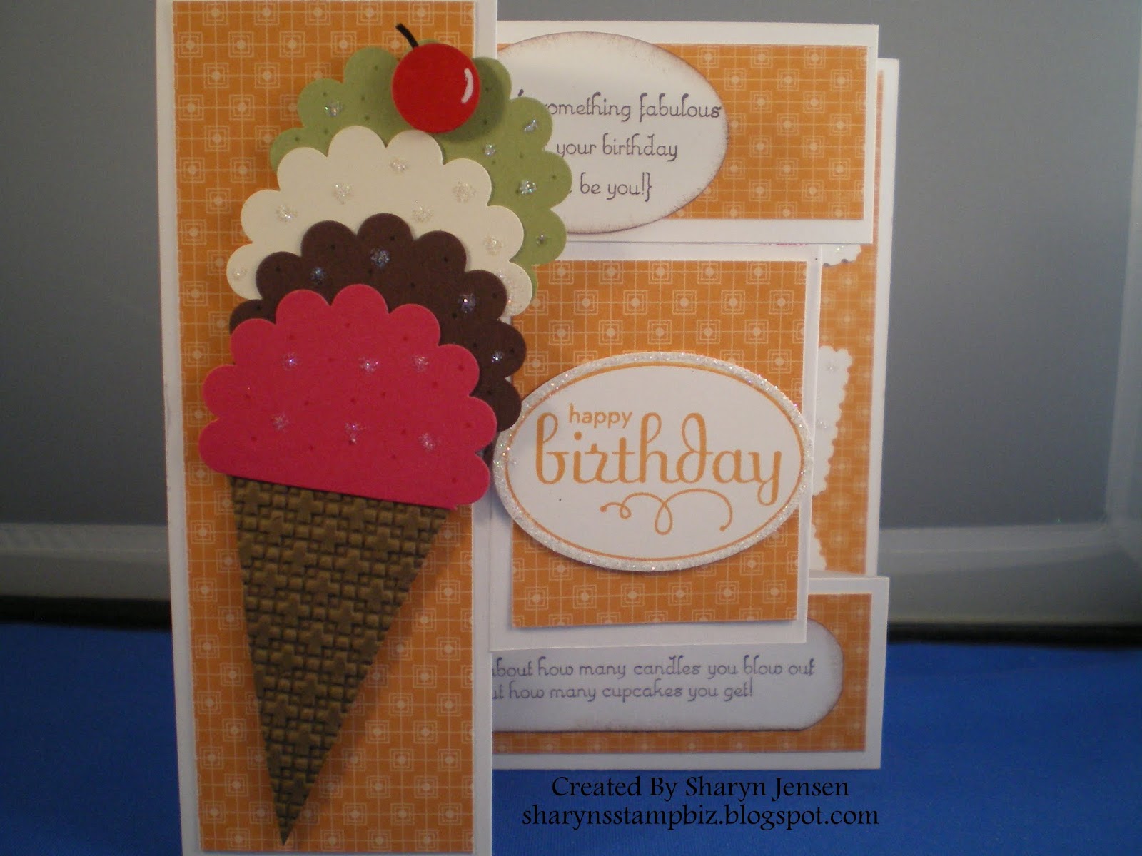 Sharyn's Stamp Biz: Tri Fold Birthday