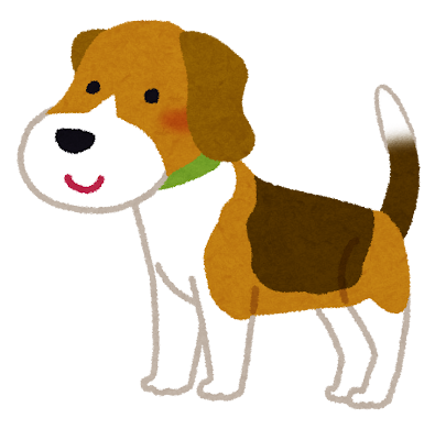 ビーグルのイラスト（犬）