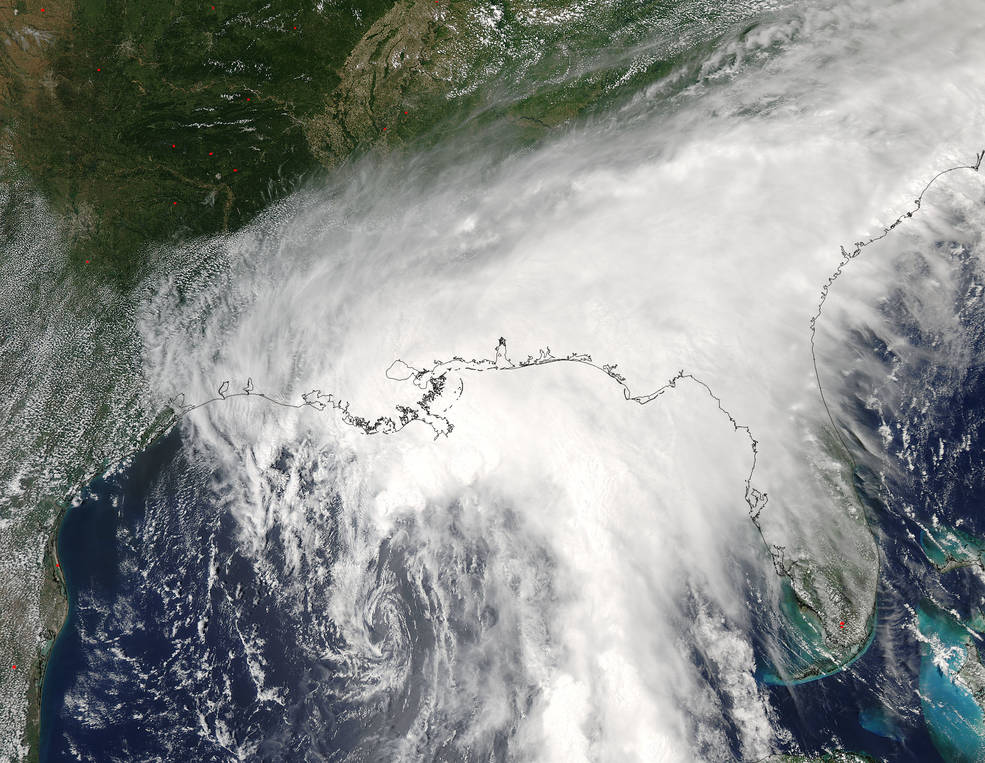 exspected tidal surge from cindy exspected tidal surge from cindy