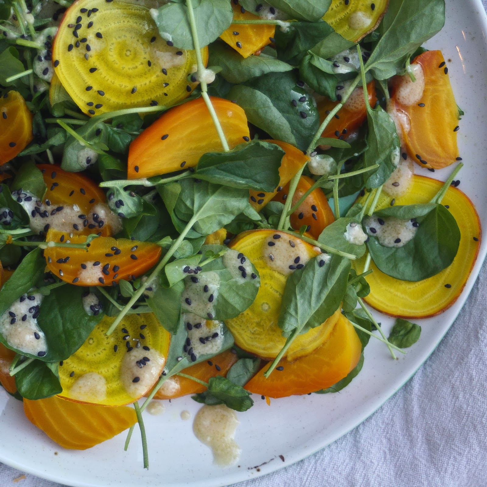 Sparrows & Spatulas cook the mag bon appetit's beet salad with miso