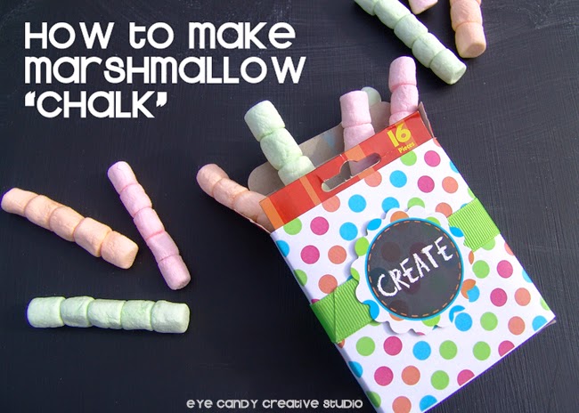 how to make edible chalk using marshmallows, edible marshmallow chalk