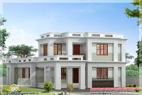 2360 square feet 4 bedroom flat roof house