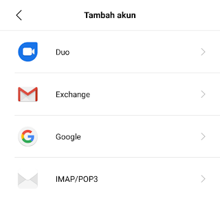 tambah akun google