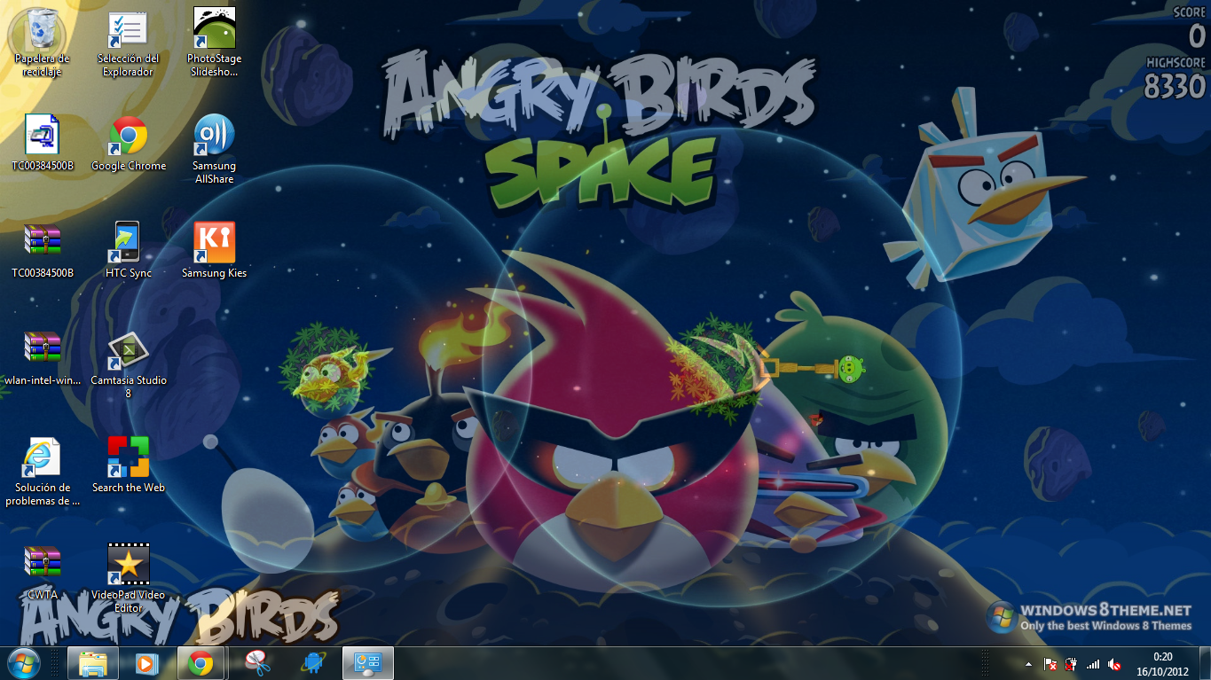 Nos Gusta La Tecnología : Angry Birds Space Theme para Windows xp,7 y 8