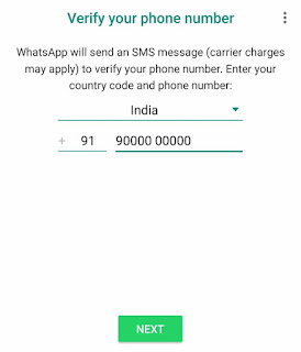 Verify your phone number on WhatsApp
