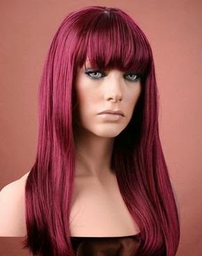 tonos rojos purpura para pelo largo 2015