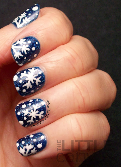 Let It Snow! Snowflake Manicure - Take 2 - The Little Canvas
