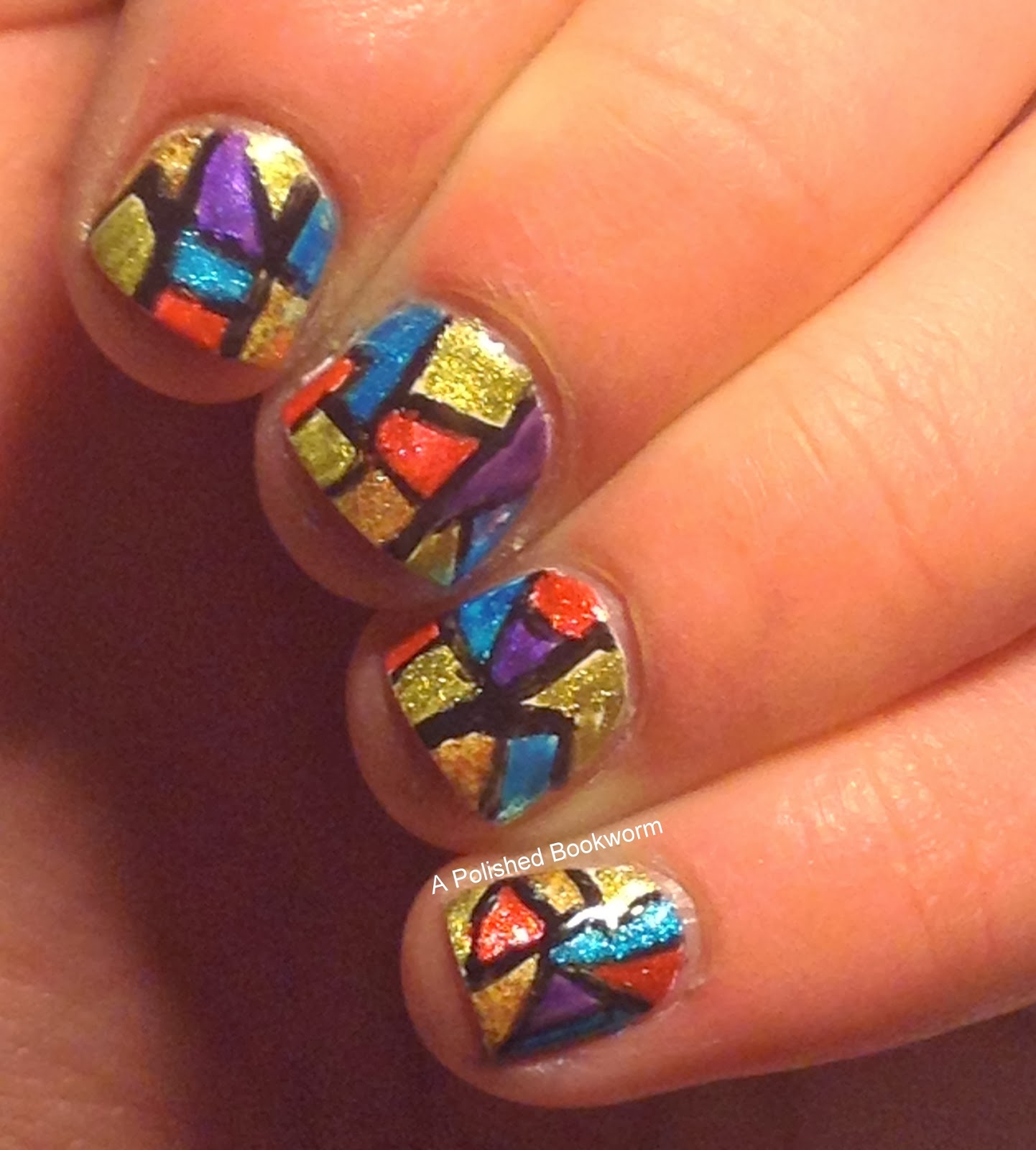 Stain Glass Windows Nail Art