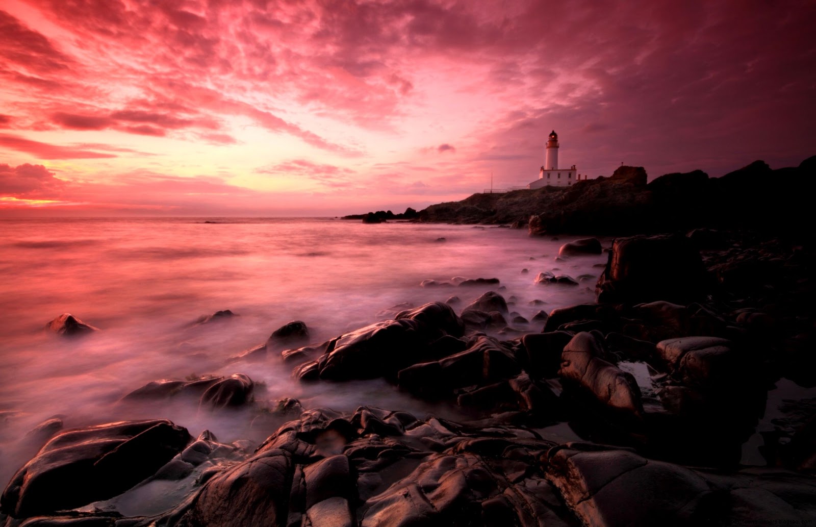 Ocean Sunset Lighthouse