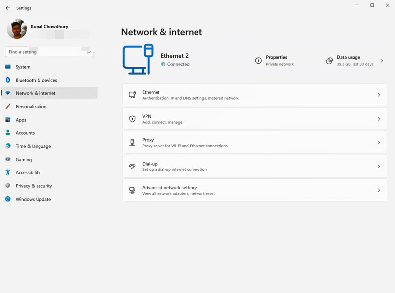 A quick look to Windows 11 Settings app - Network & Internet A quick look to Windows 11 Settings app - Network & Internet