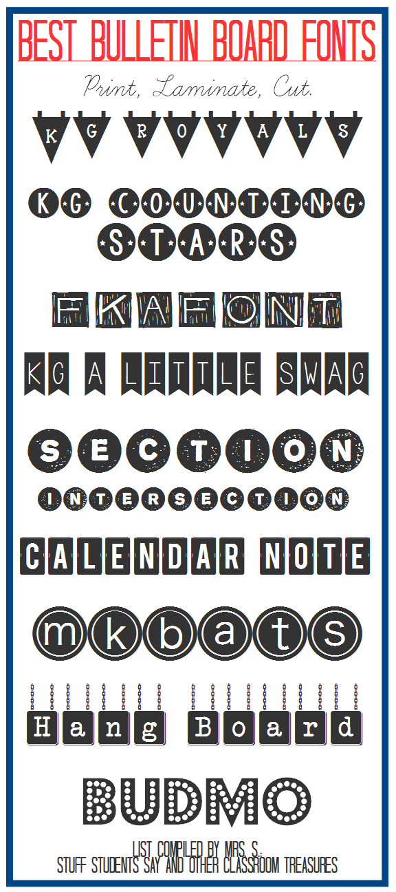 Free Printable Fonts For Bulletin Boards - Printable Templates