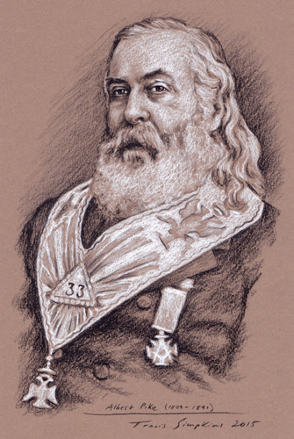 Albert Pike (1809-1891). 33° Scottish Rite Freemason. Supreme Council, SJ. by Travis Simpkins