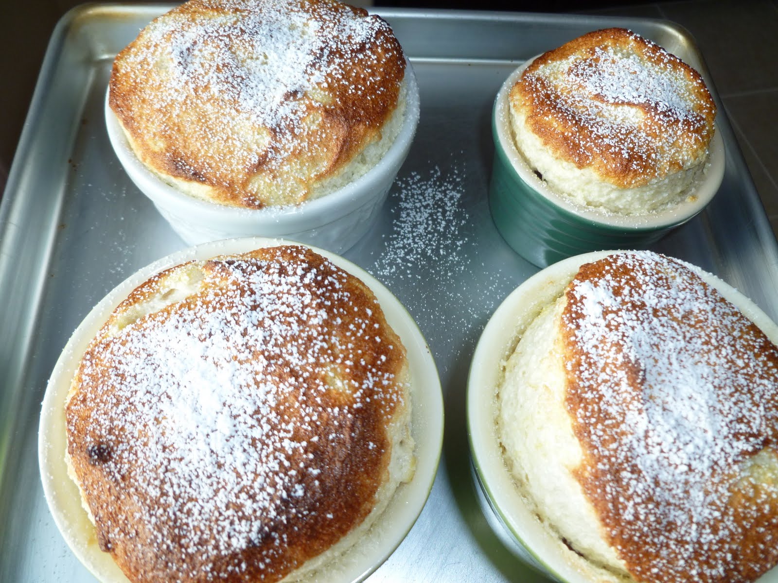 The Pastry Chef's Baking Banana Souffle with Molten Chocolate Center