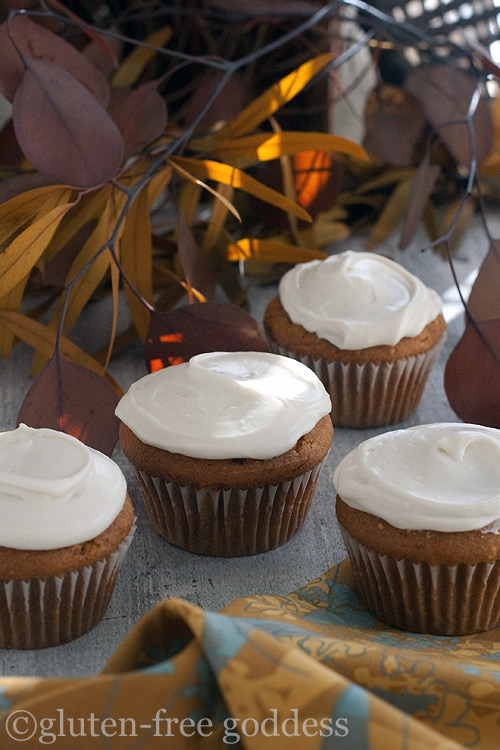 Gluten-Free Pumpkin Cupcakes with Maple Icing