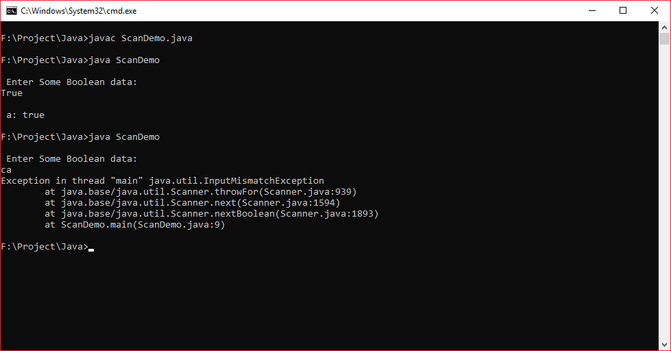 17 How java.util.Scanner class overcome the problem of Boolean Type ...