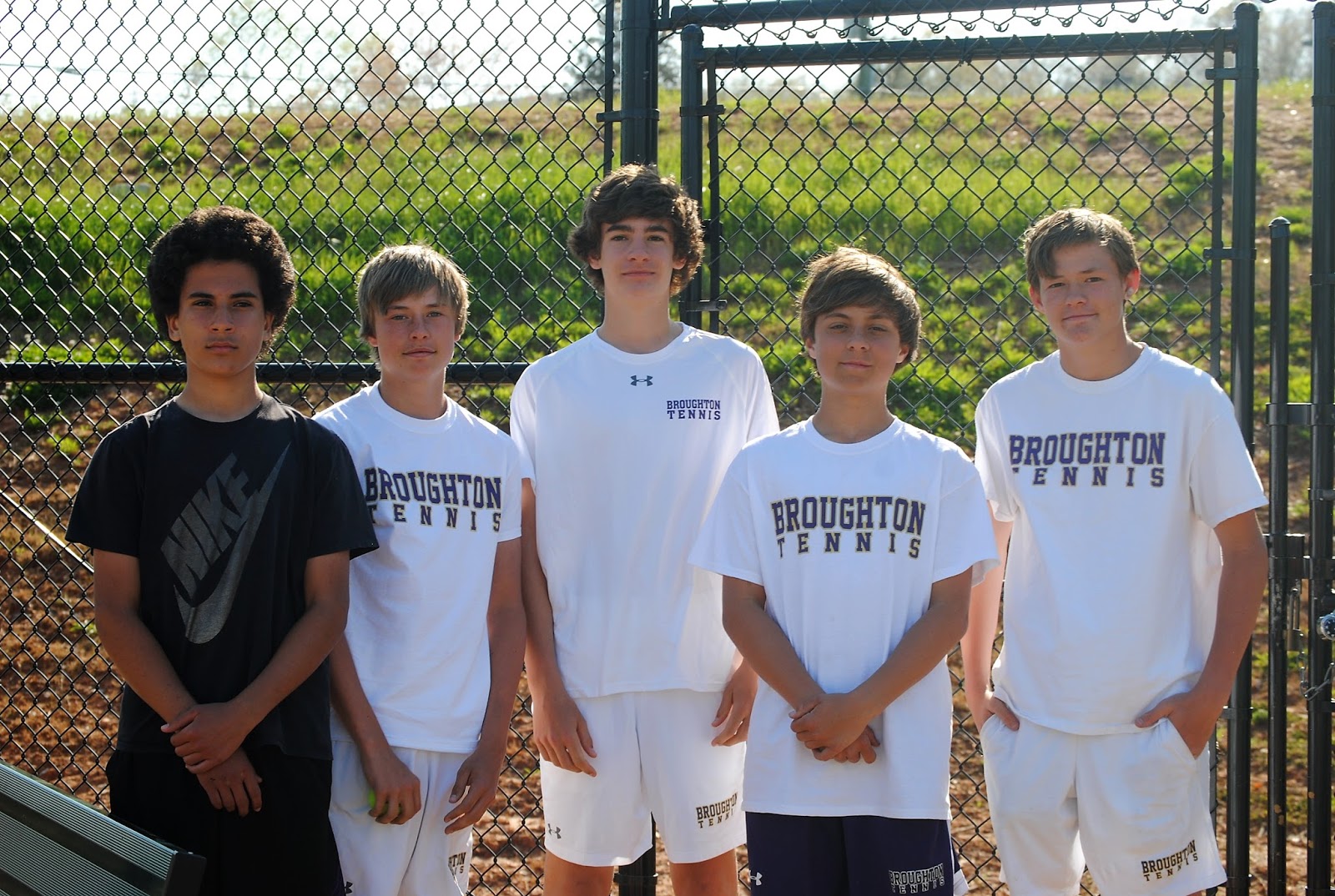 Freshmen Mohamad Jaroush, Walt Tippett, Charles Maret, Owen Roberts