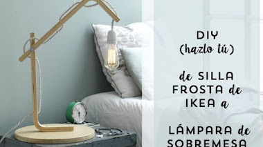 DIY de silla de ikea a lámpara de sobremesa