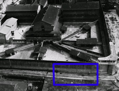 Approximate location of the burial sites, Boggo Road Gaol, circa 1952.