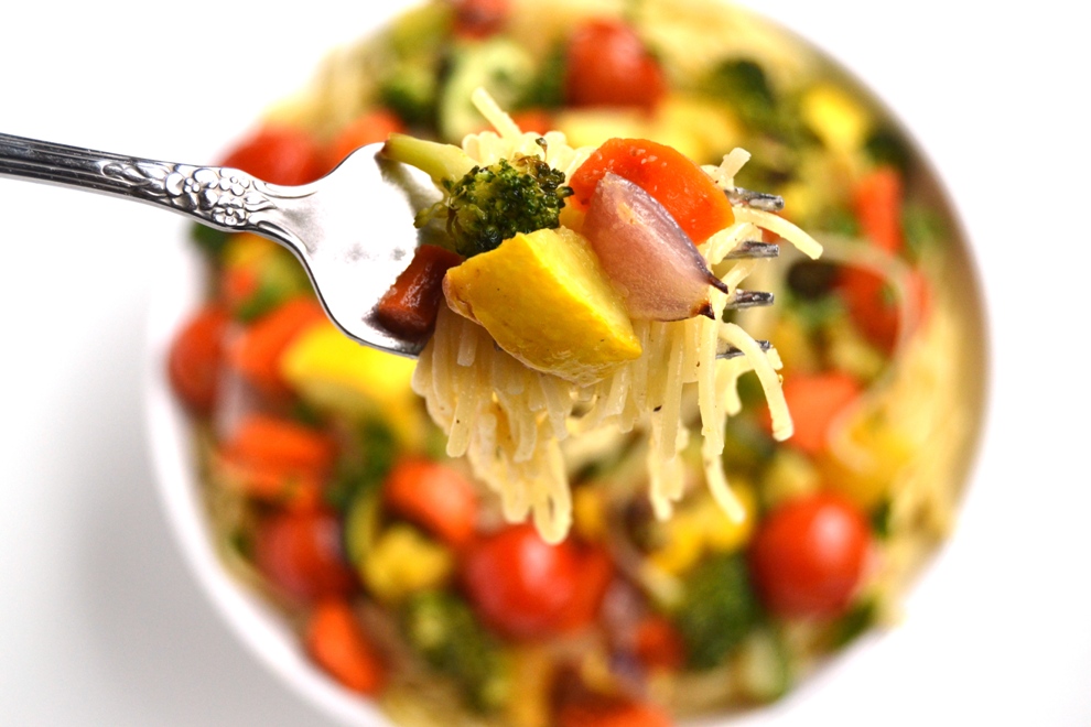Lemon Garlic Roasted Vegetable Pasta The Nutritionist Reviews