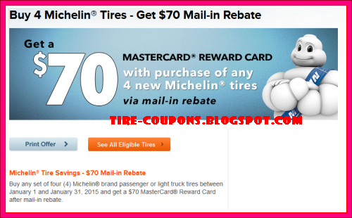 Discount Tire Multi Level Rebate Online Mail In