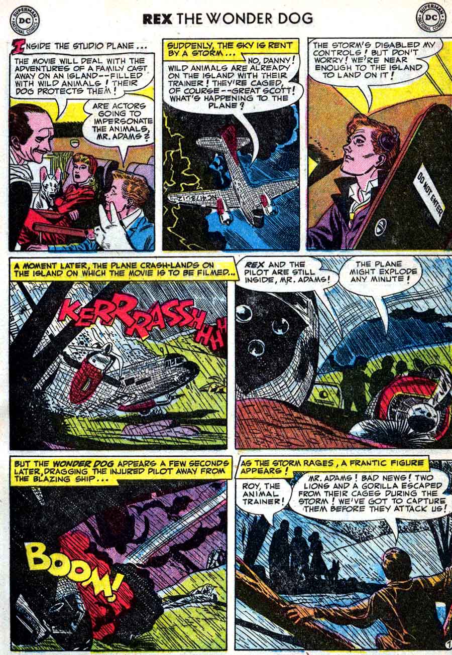 Adventures of Rex the Wonder Dog v1 #2 dc 1950s golden age comic book page art by Alex Toth