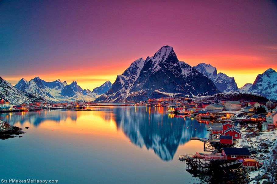 1. Because sunsets in Norway look like