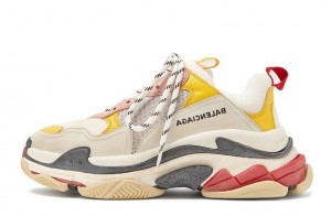Balenciaga Triple S Nylon Mesh Suede And Leather Sneakers