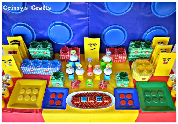 Lego Inspired Birthday Desserts Table & Party Ideas - via BirdsParty.com
