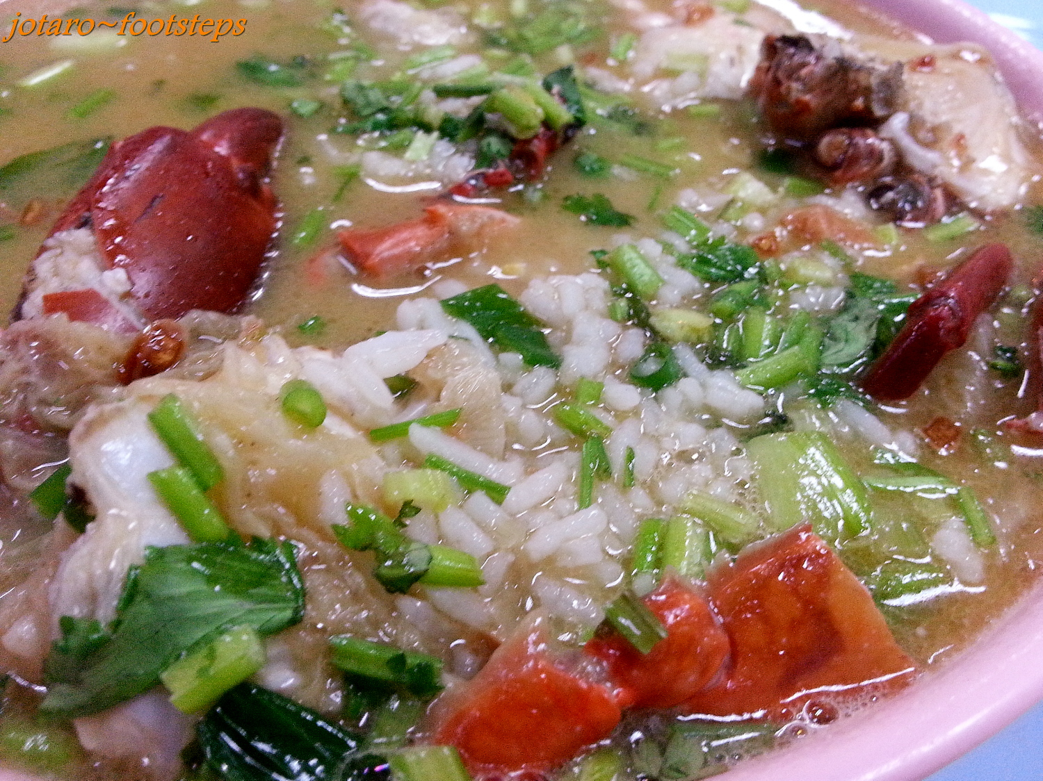 Footsteps Jotaro's Travels YummY! Seafood Crab Porridge Cheang
