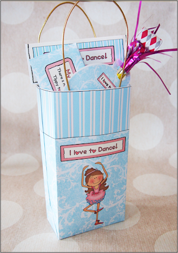 Funny Ballerina: Free Printable Favors Bag. 