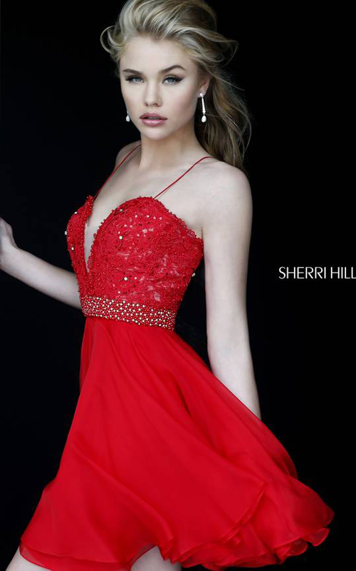 2016 Sexy Prom Gown: Sexy Short Sherri Hill Homecoming Dresses