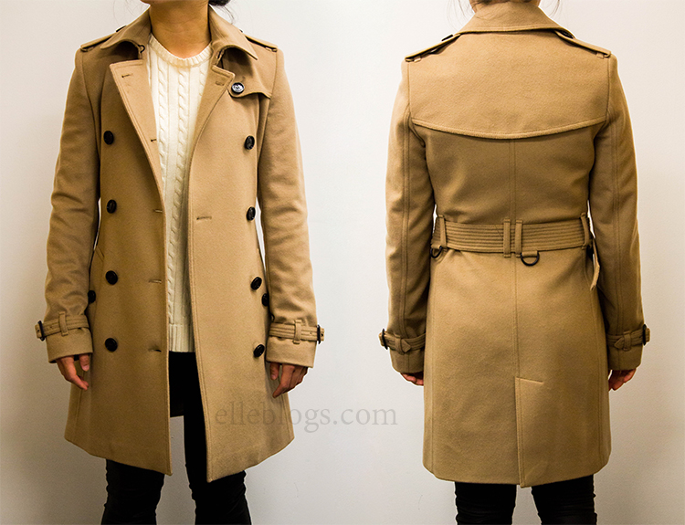 Review: Burberry London Kensington Fit Wool Cashmere Trench Coat in Camel -  Elle Blogs