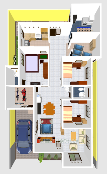 Denah Rumah Minimalis 1 Lantai Denah Rumah Minimalis 1 Lantai