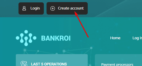 Регистрация в Bankroi