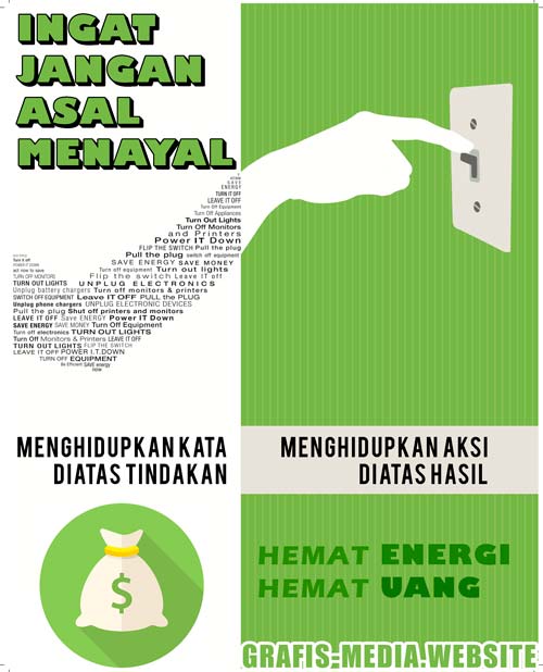 Gambar 8 Contoh Poster Hemat Energi Inspirasi Grafis Media ...