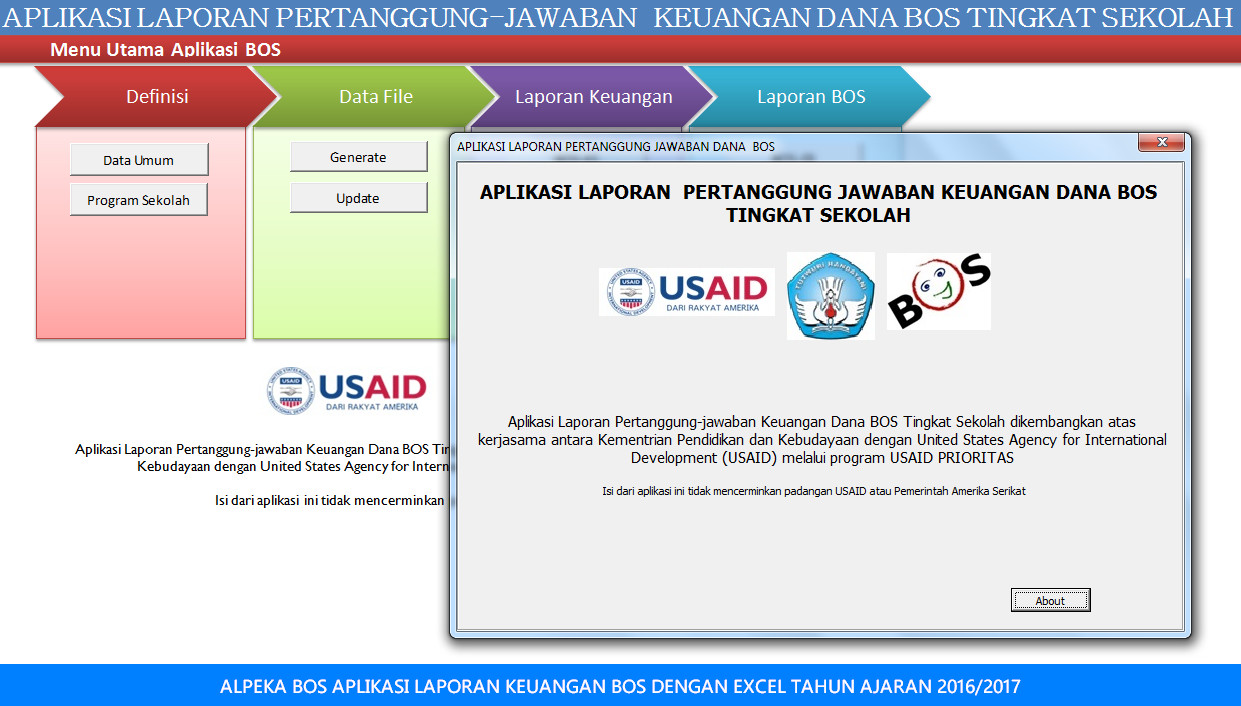 ALPEKA BOS APLIKASI LAPORAN KEUANGAN BOS DENGAN EXCEL