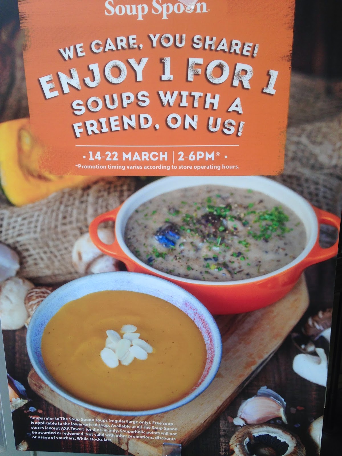 FoodieFC The Soup Spoon 1 For 1 Soup (till 22 Mar 2015)