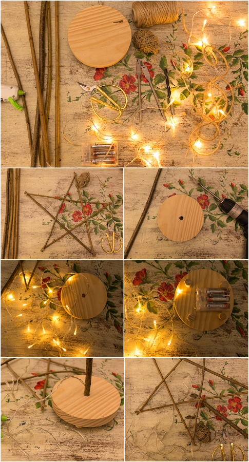 estrella luminosa Diy