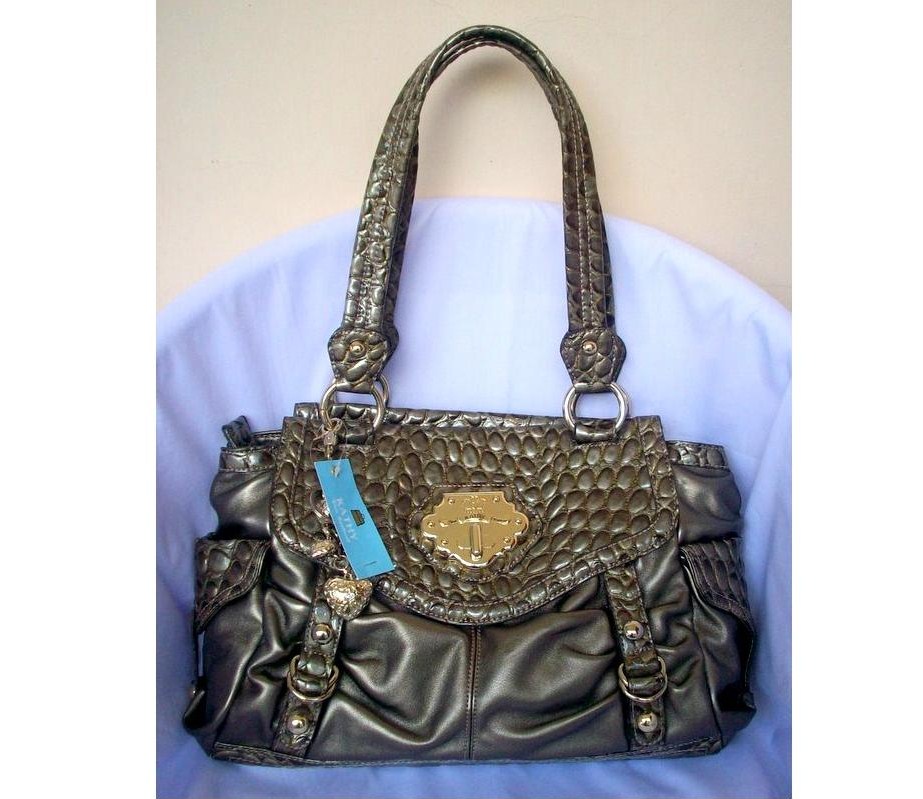 READY STOCK Kathy Van Zeeland Handbag Croco Cork Satchel Aksara E