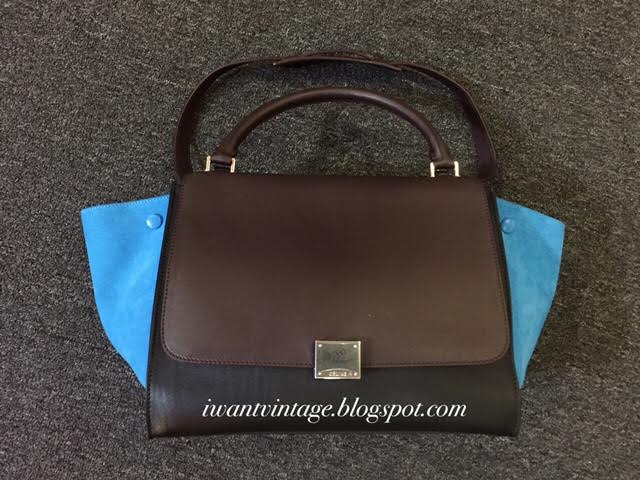 black celine medium trapeze with shoulder strap  