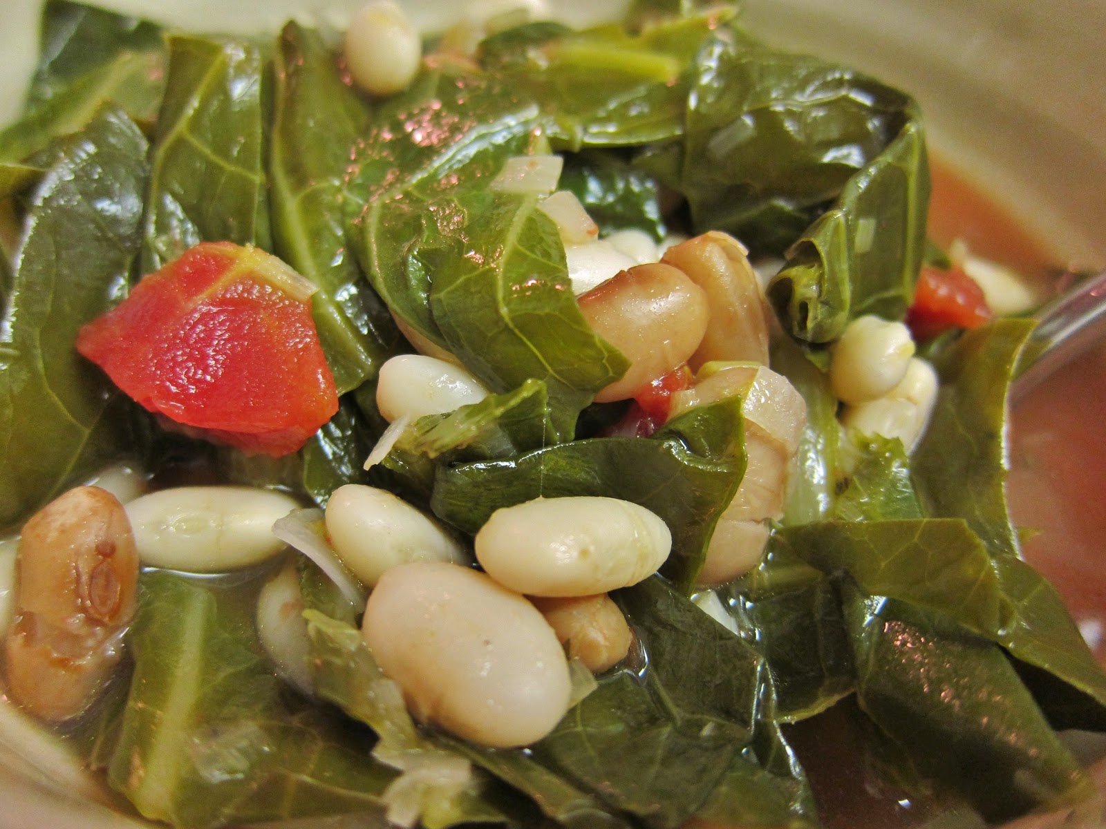 The Vegan Chronicle Smothered Beans with Leeks and Collard Greens