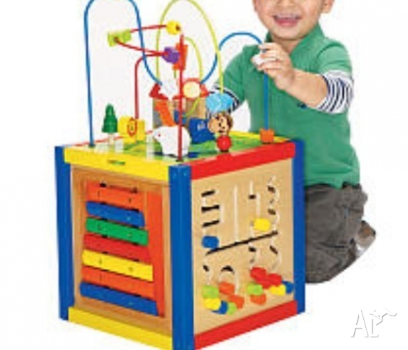 imaginarium wooden activity cube