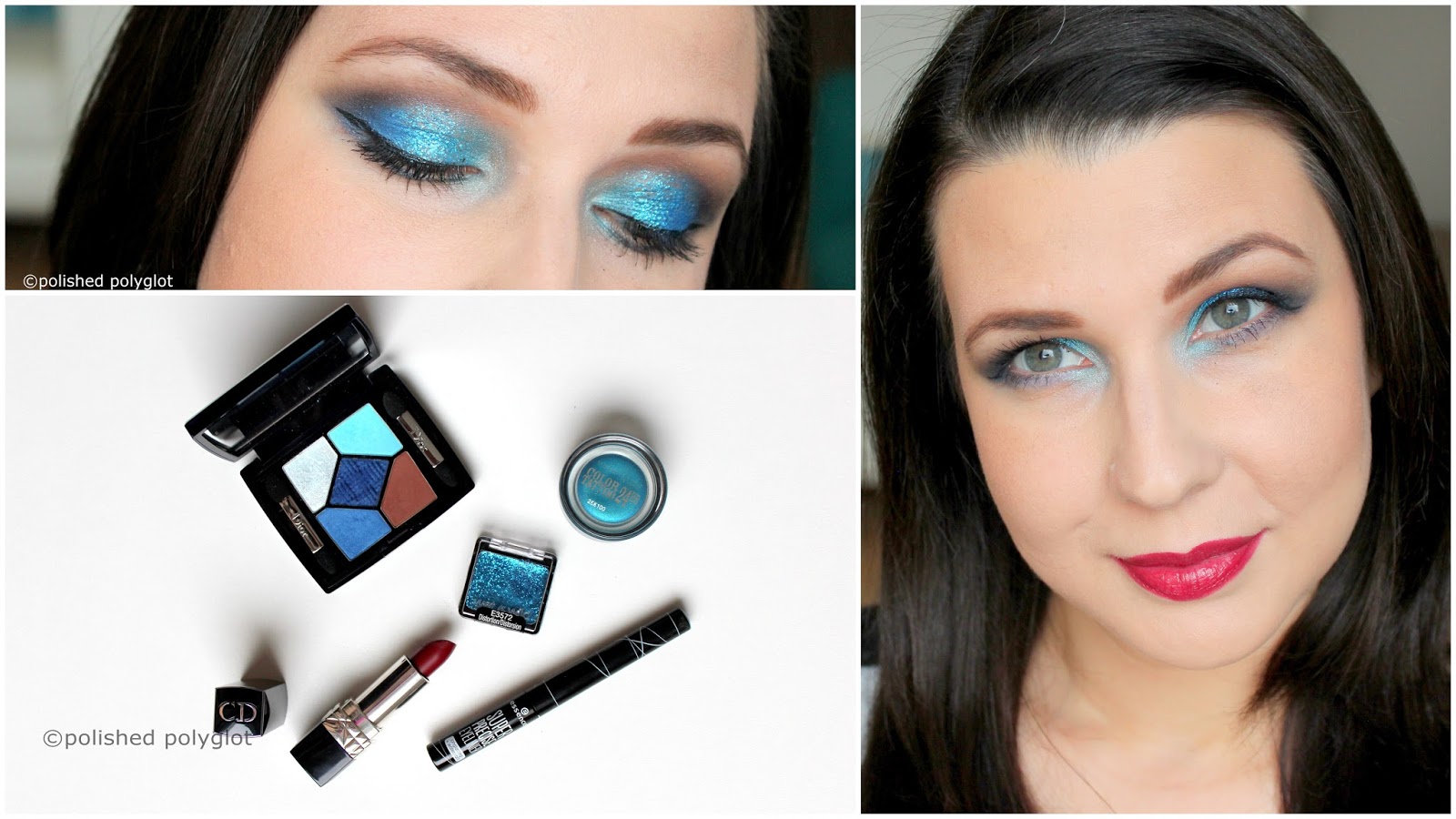 Makeup │ Bold and Bling-bling Turquoise and Blue glitter for the ...