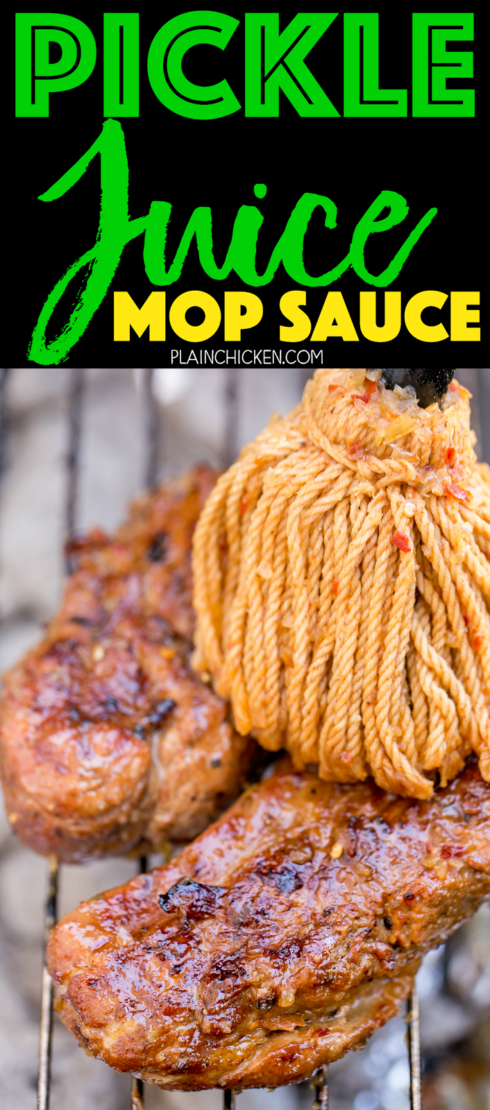 Pickle Juice Grilling Mop Sauce Plain Chicken