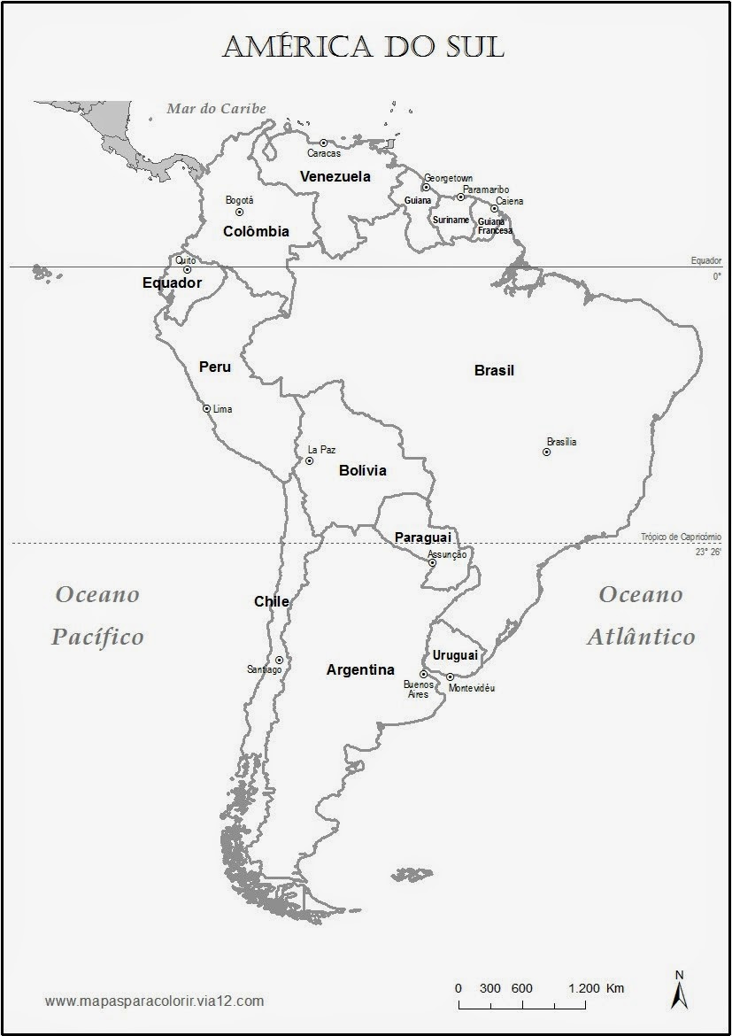 PROFISSÃO GEO Mapa Político da América do Sul