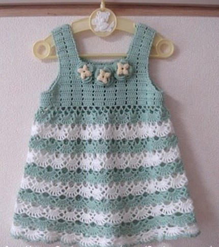 Adorable Little Girl Dress - Free Crochet Diagram