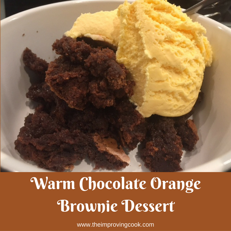 Warm Chocolate Orange Brownie Dessert