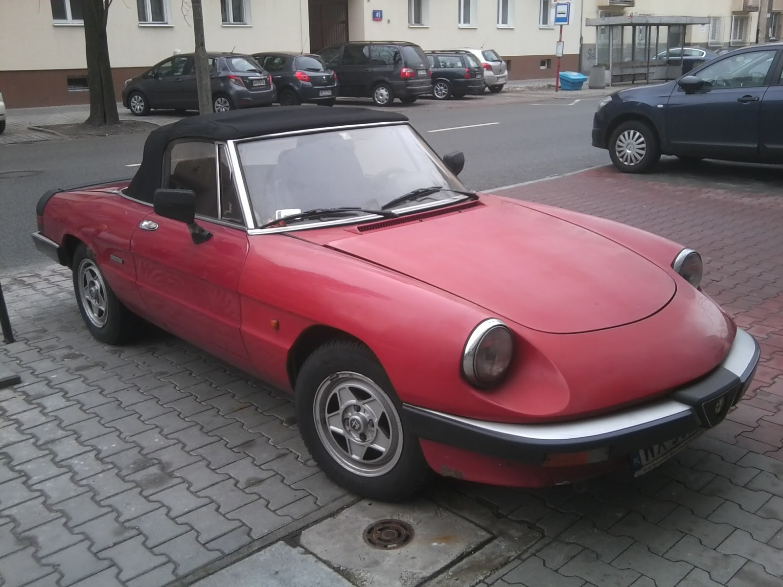 Old Parked Cars Warsaw 1966 Alfa Romeo Spider